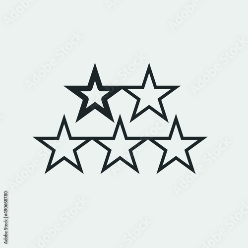 Fototapeta Naklejka Na Ścianę i Meble -  Star rating vector icon illustration sign