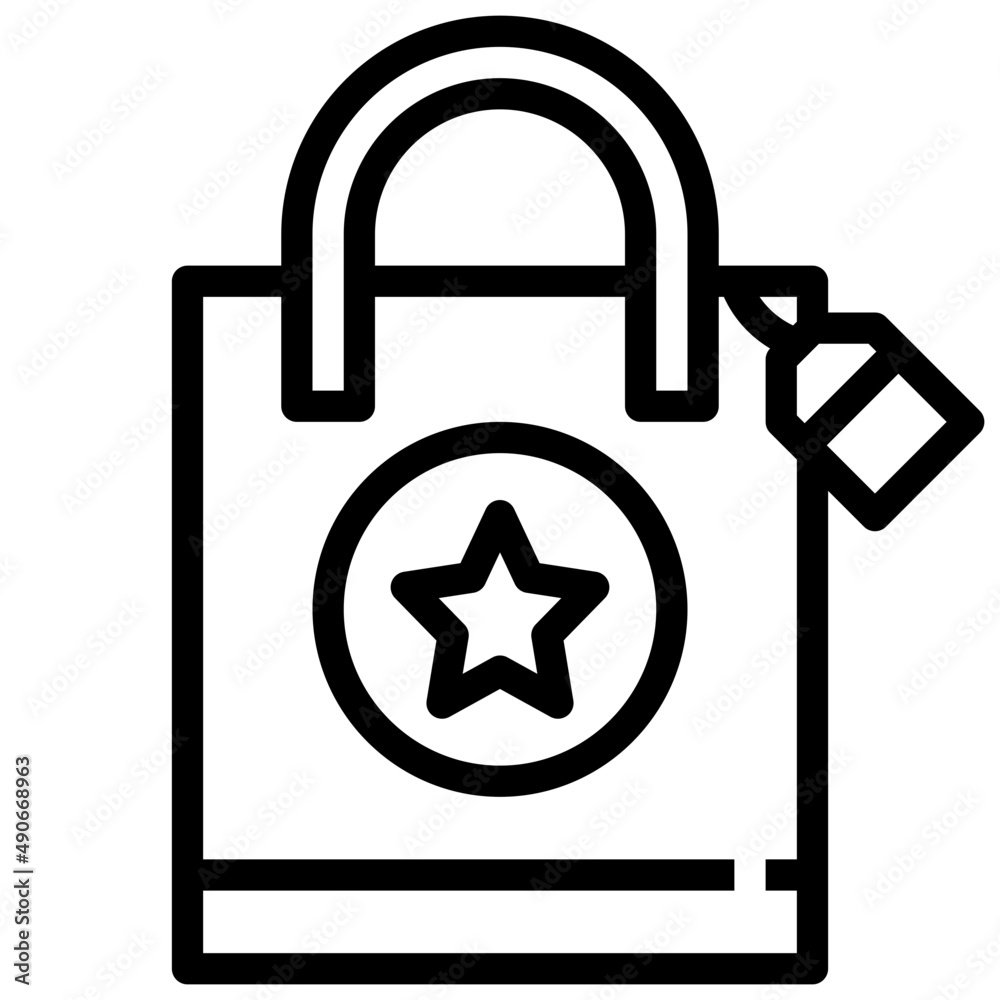 SHOPPONG BAG line icon,linear,,graphic,illustration SHOPPONG BAG line icon,linear,,graphic,illustration