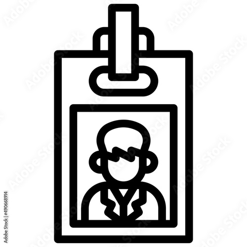 IDENTIFICATION line icon,linear,outline,graphic,illustration