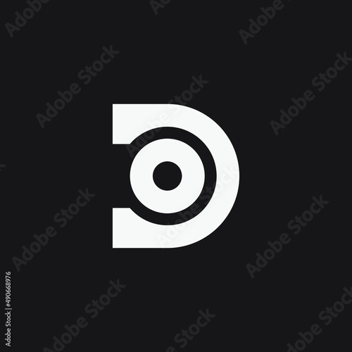 Initial letter DO monogram logo.