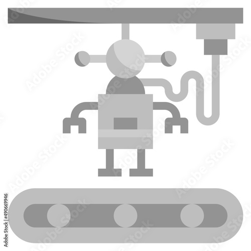 ROBOT flat icon,linear,outline,graphic,illustration