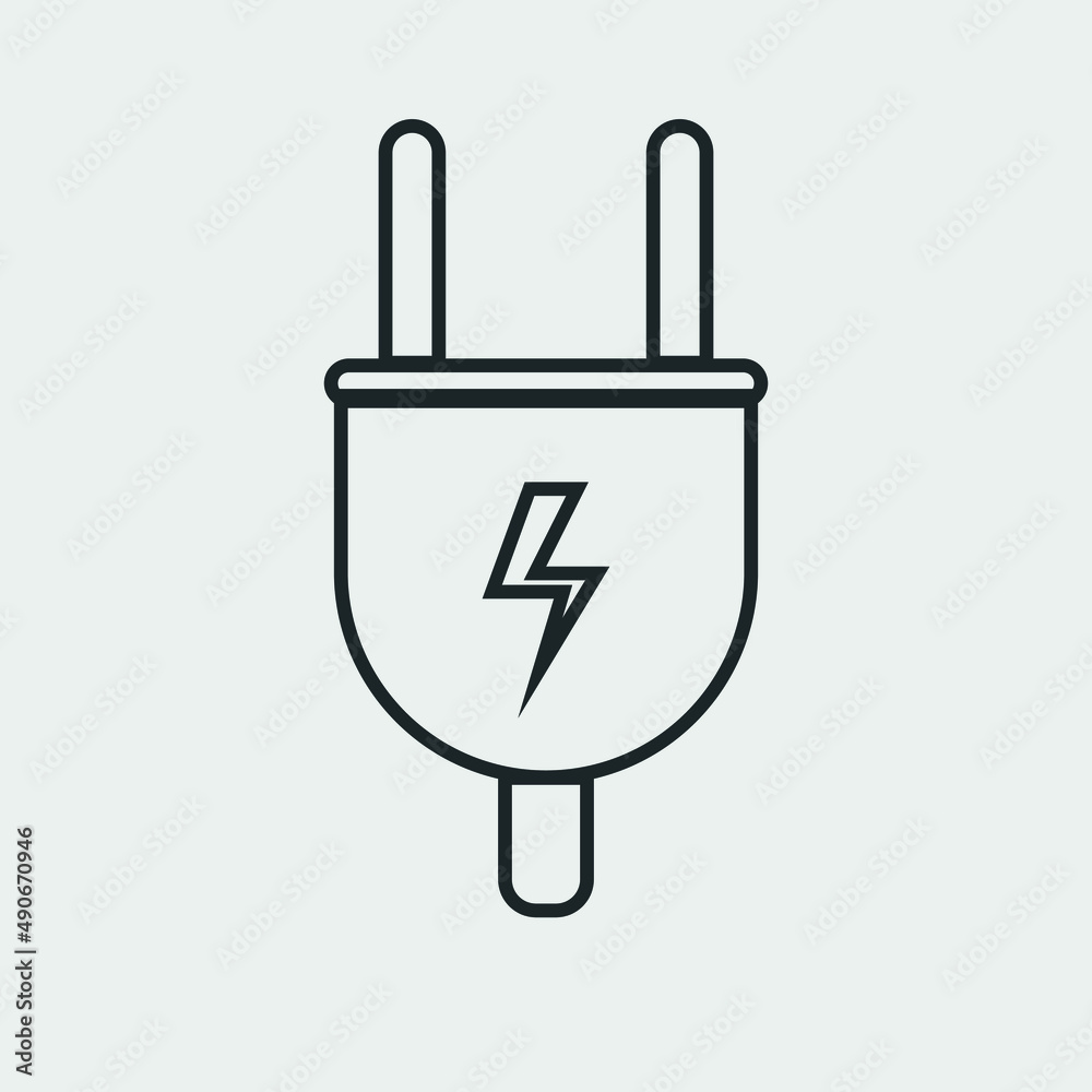 Plug vector icon illustration sign Plug vector icon illustration sign