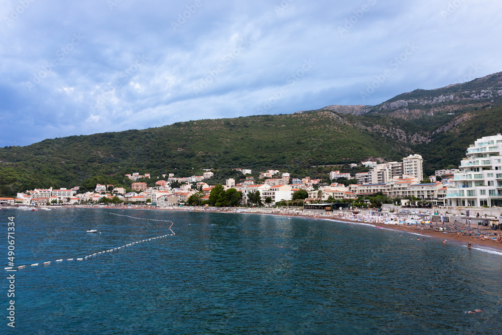 Petrovac town in Montenegro. Tourist attraction and vacation destination