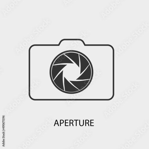 Aperture vector icon illustration sign