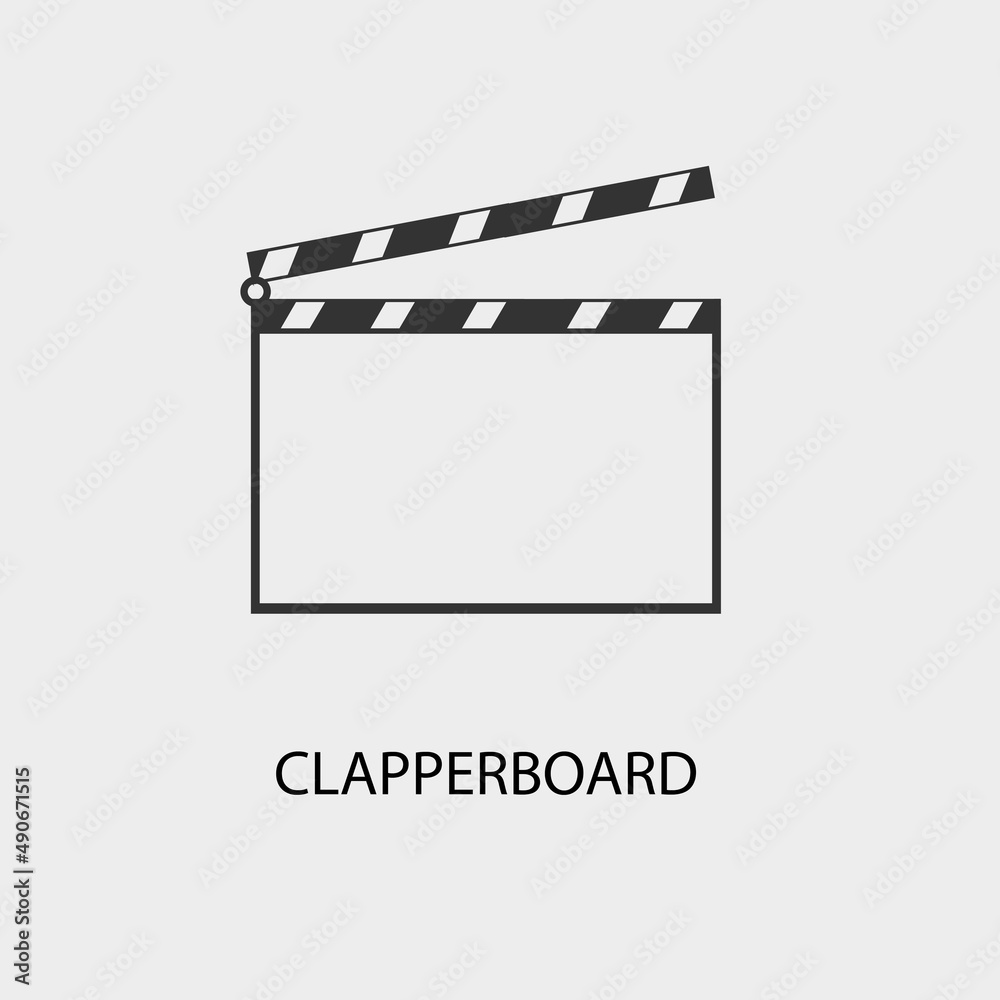 Clapperboard vector icon illustration sign