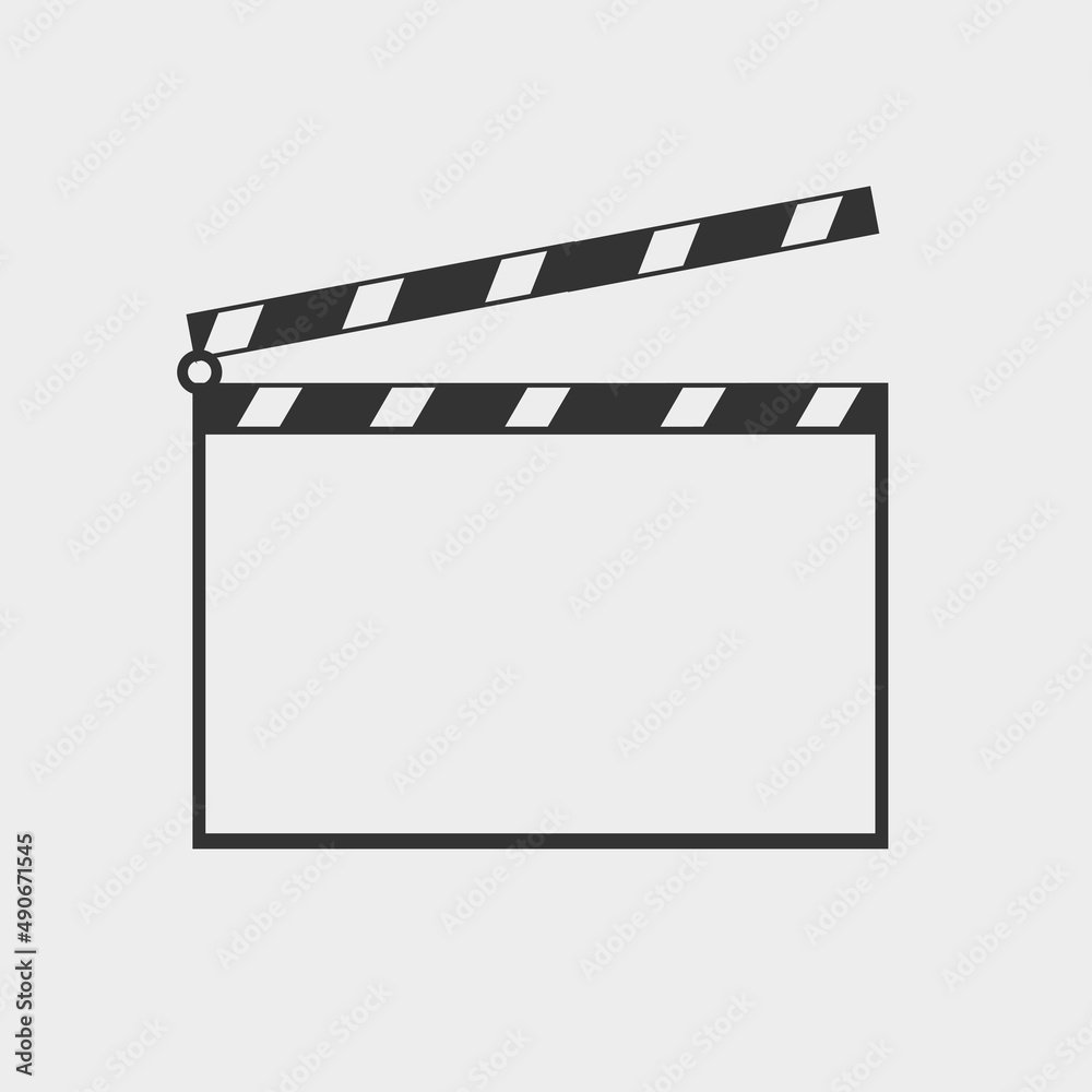 Clapperboard vector icon illustration sign
