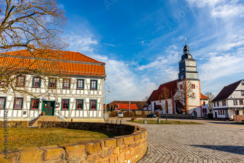 Frühlingsspaziergang durch die Kleinstadt von Breitungen - Thüringen - Deutschland photo