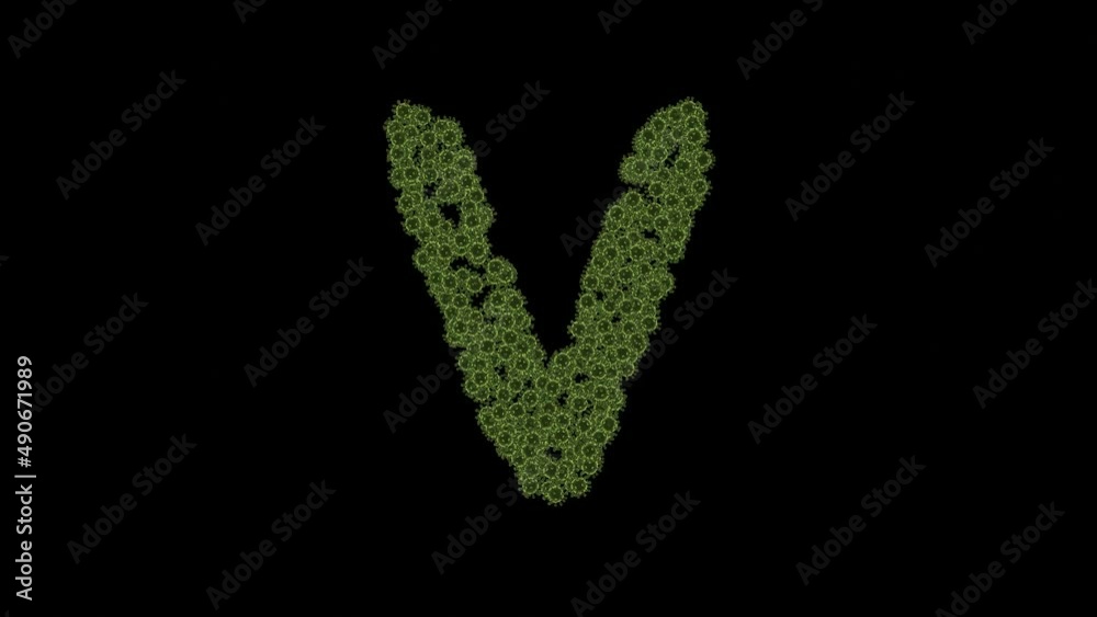Animation of Moving Viruses - Letter V Letter Animation of Moving Viruses - Letter V Letter