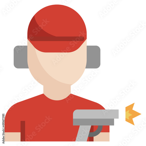 MAN flat icon,linear,outline,graphic,illustration