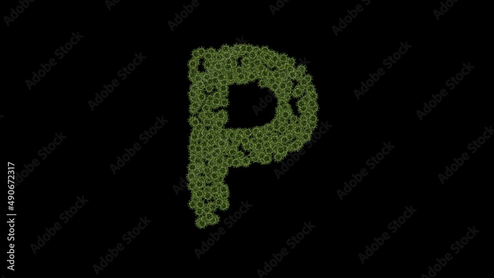 Animation of Moving Viruses - Letter P Animation of Moving Viruses - Letter P