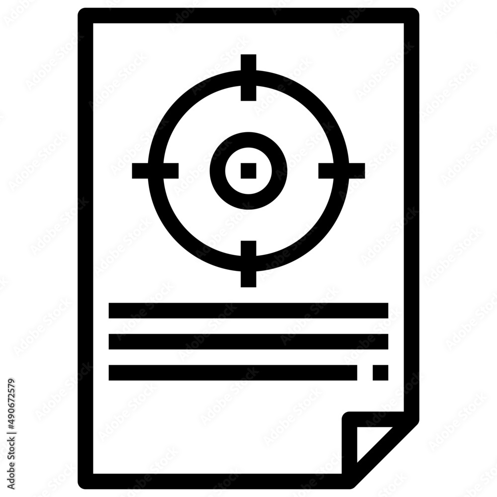 DOCUMENT line icon,linear,outline,graphic,illustration