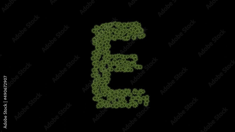 Animation of Moving Viruses - Letter E Animation of Moving Viruses - Letter E