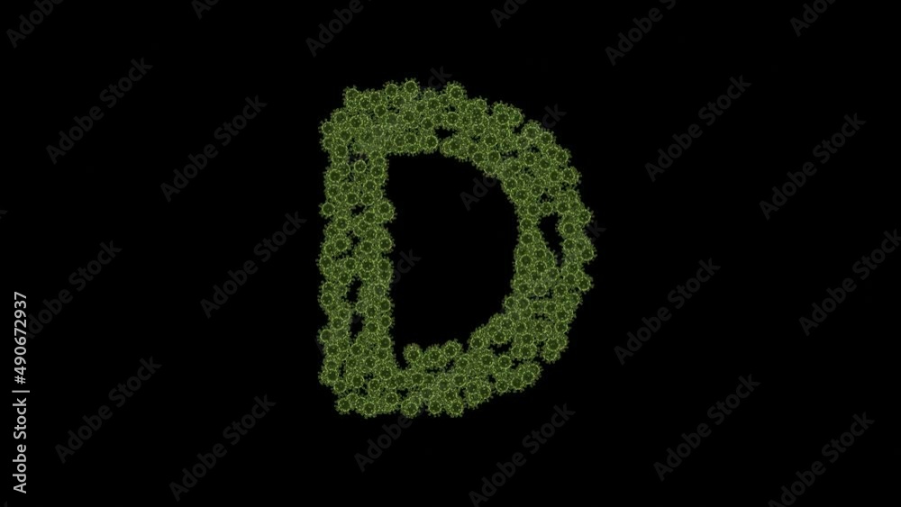 Animation of Moving Viruses - Letter D Animation of Moving Viruses - Letter D