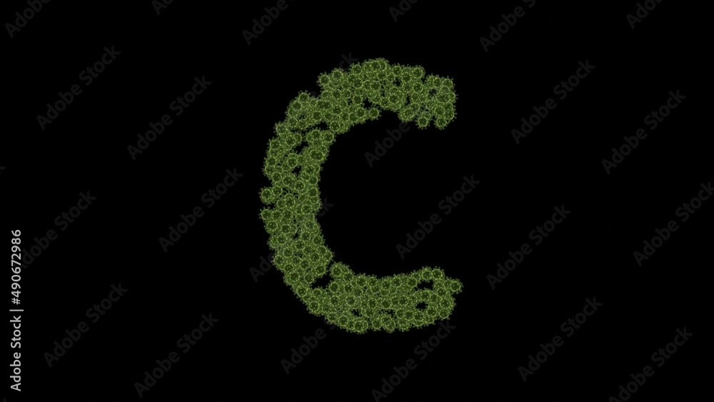 Animation of Moving Viruses - Letter C Animation of Moving Viruses - Letter C