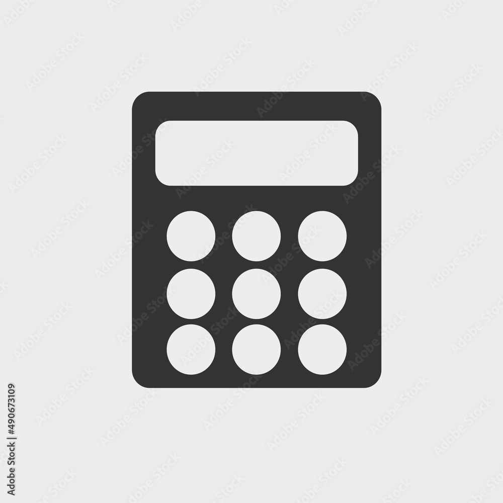 Calculator vector icon illustration sign Calculator vector icon illustration sign