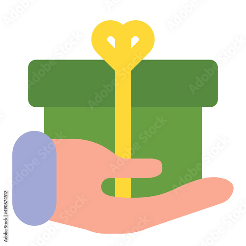 give icon illustration with flat style