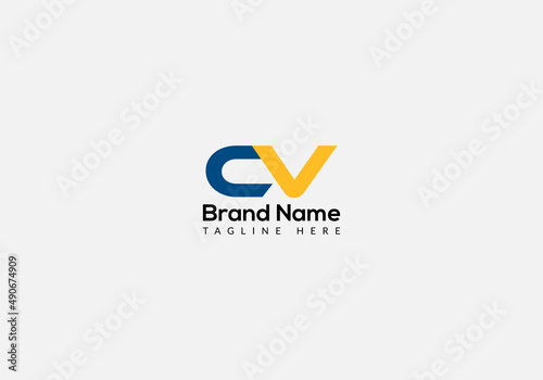 Abstract CV letter modern initial lettermarks logo design	