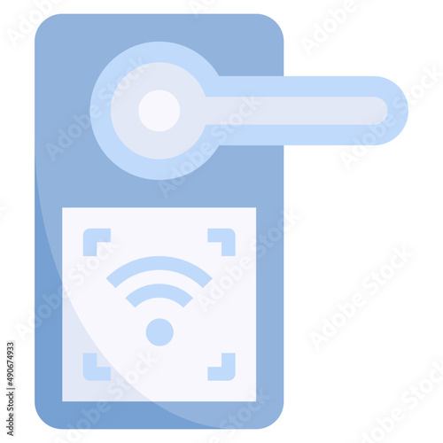 SMART LOCK flat icon,linear,outline,graphic,illustration