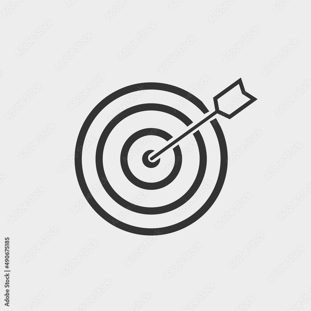 Target vector icon illustration sign Target vector icon illustration sign