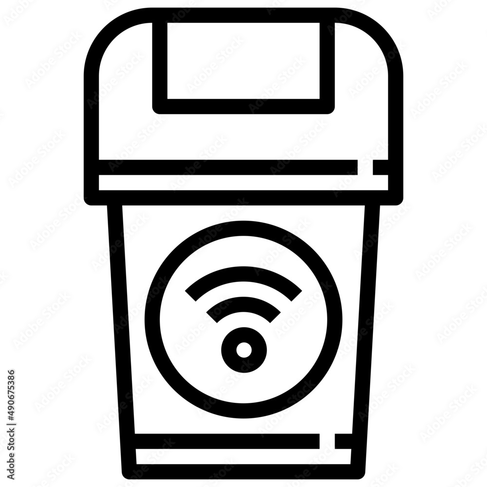 GARBAGE line icon,linear,outline,graphic,illustration GARBAGE line icon,linear,outline,graphic,illustration
