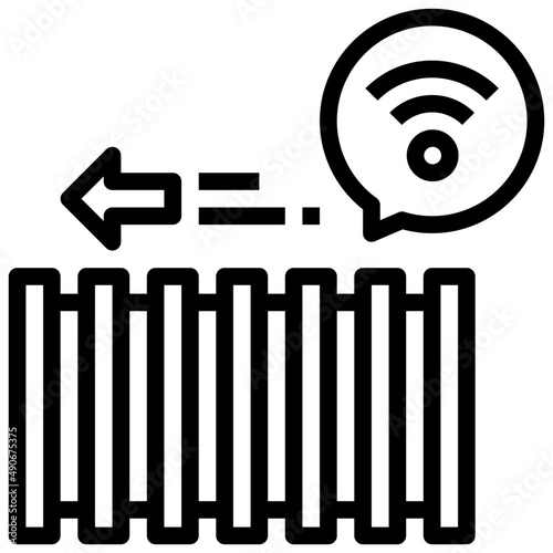 ELECTRIC FENCE line icon,linear,,graphic,illustration