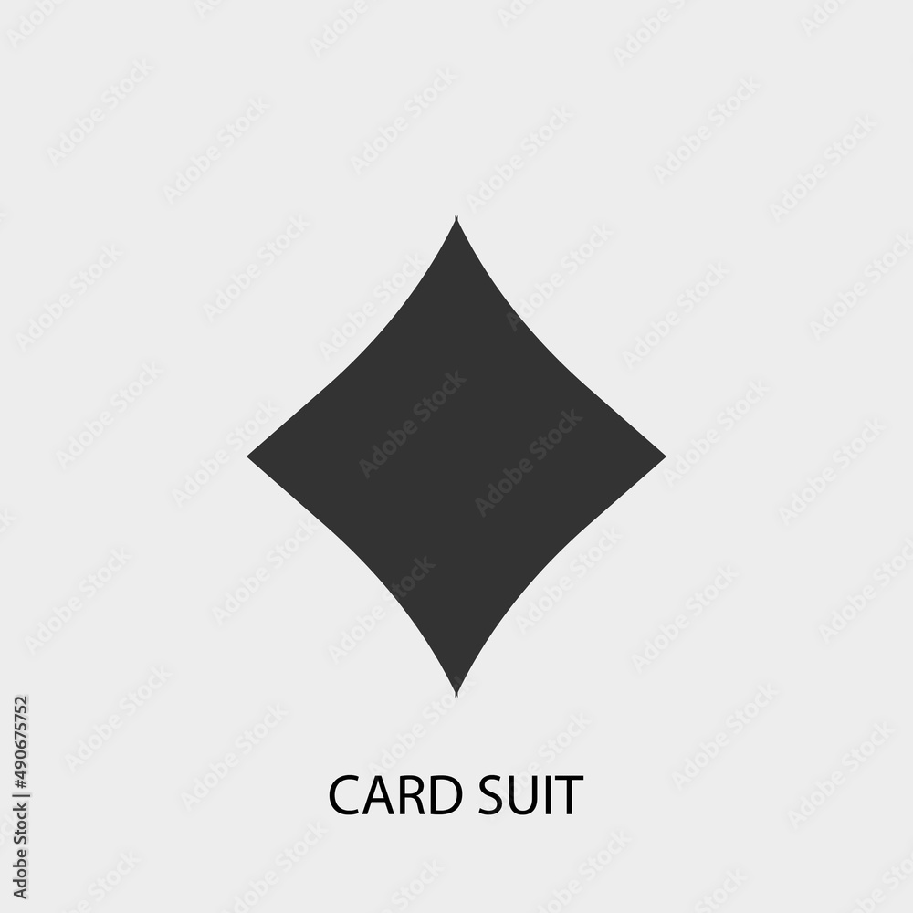 Fototapeta premium Card suit vector icon illustration sign