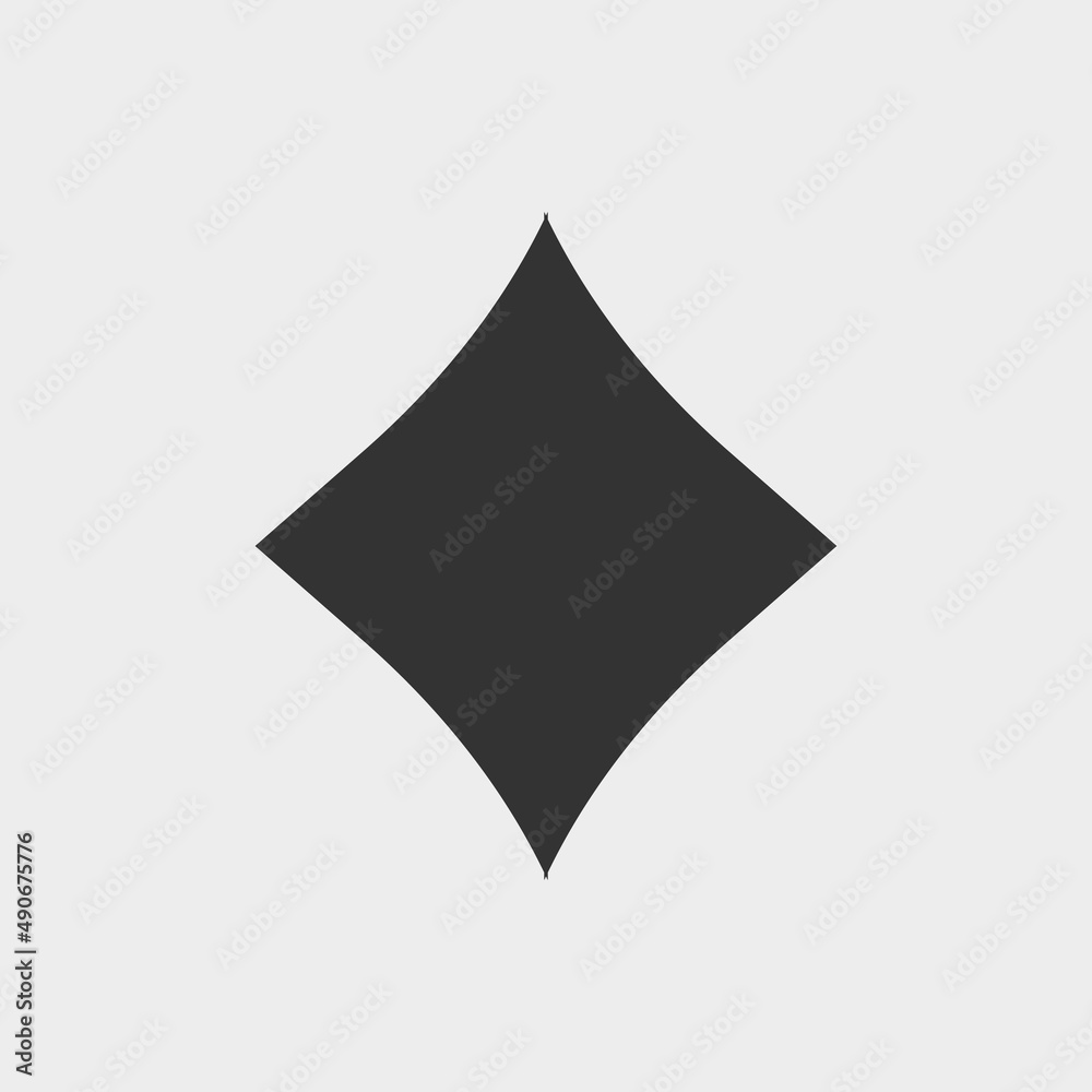 Fototapeta premium Card suit vector icon illustration sign