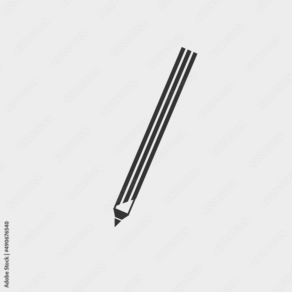 Pencil vector icon illustration sign Pencil vector icon illustration sign