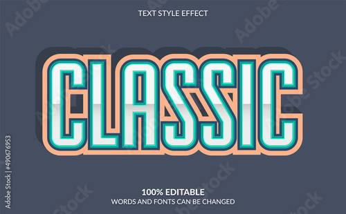 Editable Text Effect, Classic Text Style 