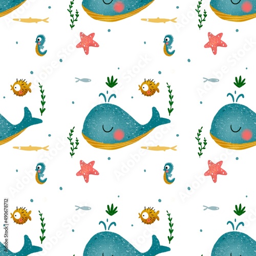 Принти на полотні seamless pattern withstand animals