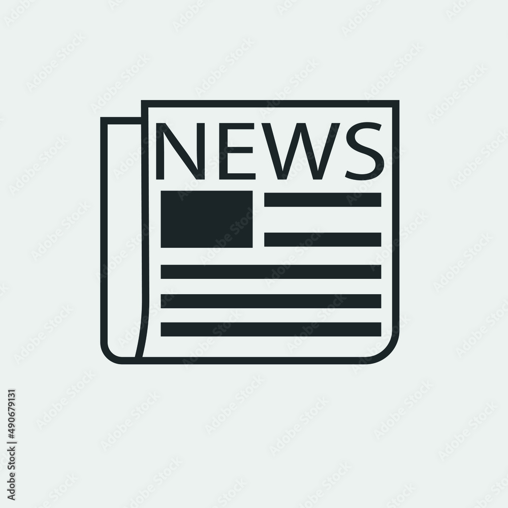 Newspaper vector icon illustration sign Newspaper vector icon illustration sign