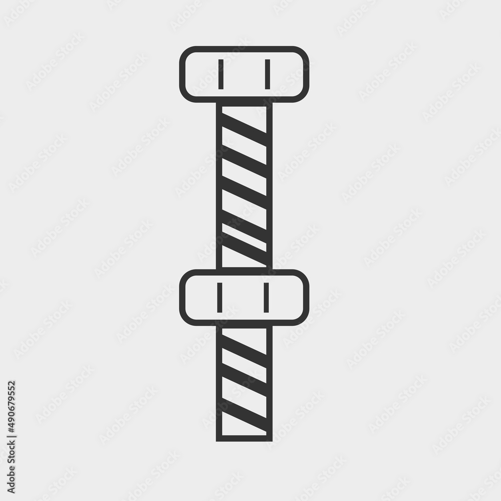 Screw vector icon illustration sign Screw vector icon illustration sign