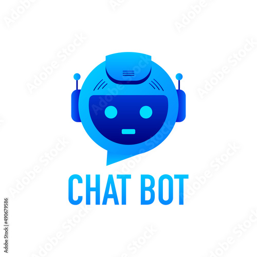 Chatbot icon concept, chat bot or chatterbot. Robot Virtual Assistance Of Website Or Mobile Applications. Vector illustration