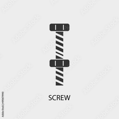 Screw vector icon illustration sign