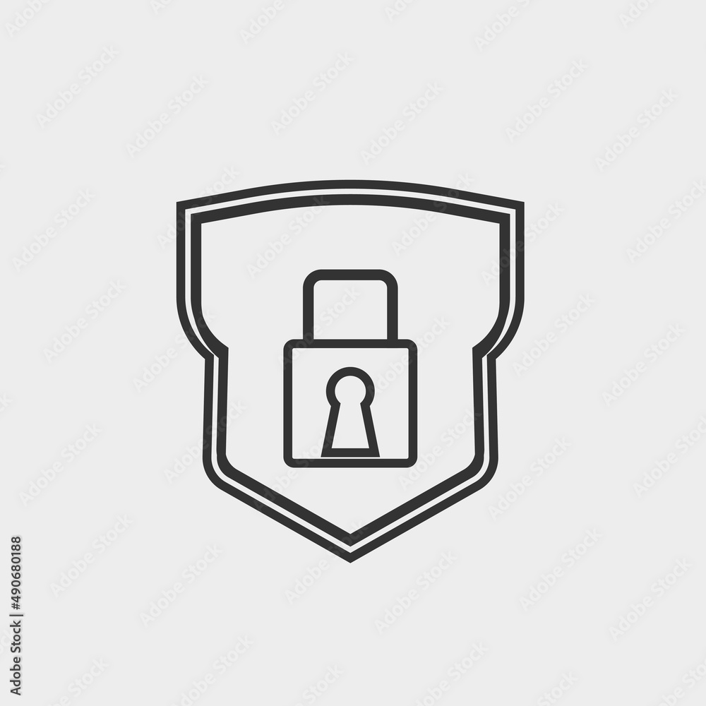 Security vector icon illustration sign Security vector icon illustration sign