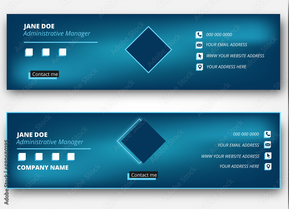 Obraz premium Email signature design template