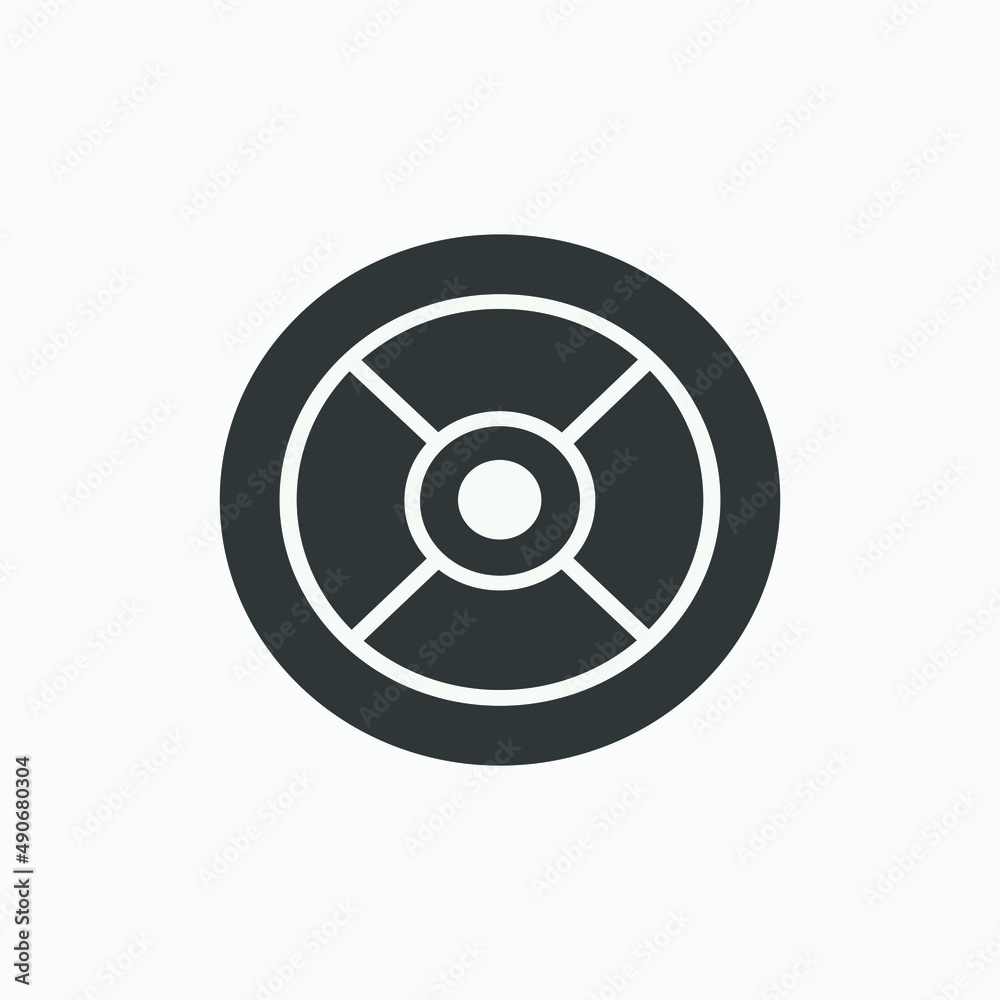 gym weight plate fitness icon vector isolated gym weight plate fitness icon vector isolated