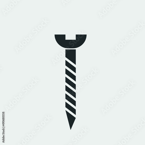 Screw vector icon illustration sign