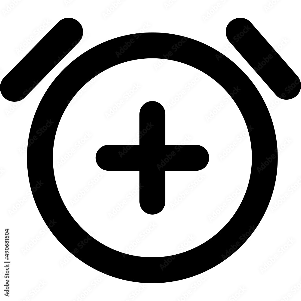 Fototapeta premium add alarm clock icon vector