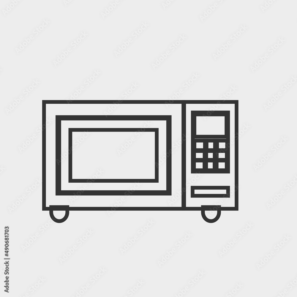 Microwave vector icon illustration sign Microwave vector icon illustration sign