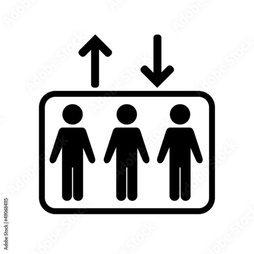 Lift icon sign isolated vector. High quality black style vector icons