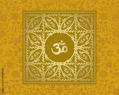 aum syllable , paisley design ,Hinduism , India	