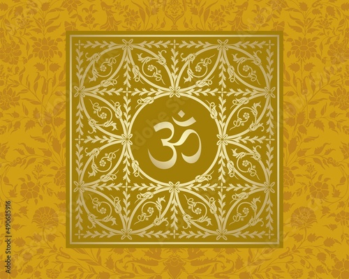aum syllable , paisley design ,Hinduism , India	