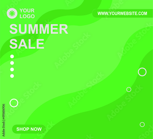 abstract green background flyer
