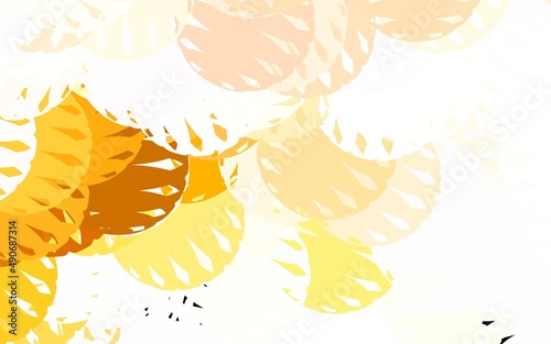 Light Orange vector texture with abstract forms.