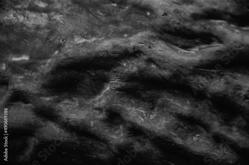 Black and white abstract texture background curved surface