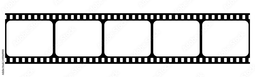 Cinema film strip. Blank retro filmstrip. Vector video recording movie concept - obrazy, fototapety, plakaty 