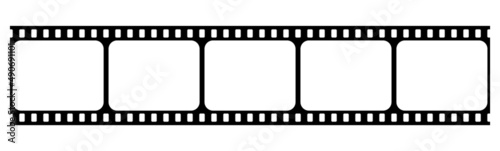 Cinema film strip. Blank retro filmstrip. Vector video recording movie concept