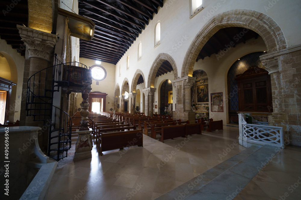 Nardò, historic city in Lecce province, Apulia. Cathedral interior