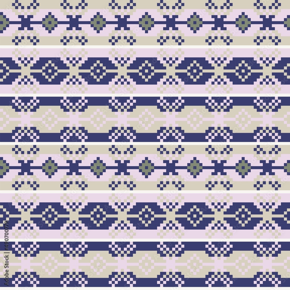 Christmas Fair Isle Seamless Pattern Design Christmas Fair Isle Seamless Pattern Design